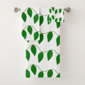 Botanisch groen laat Natuur groen patroon achter Bad Handdoek (Insitu)