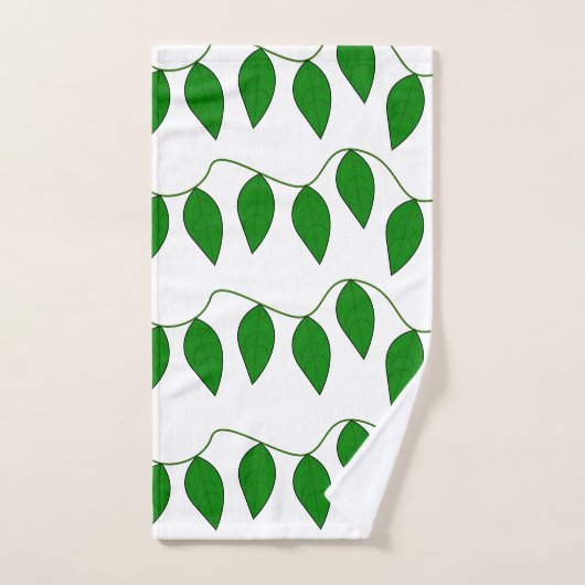 Botanisch groen laat Natuur groen patroon achter Bad Handdoek (Handdoek)