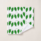 Botanisch groen laat Natuur groen patroon achter Bad Handdoek (Wasdoekje)