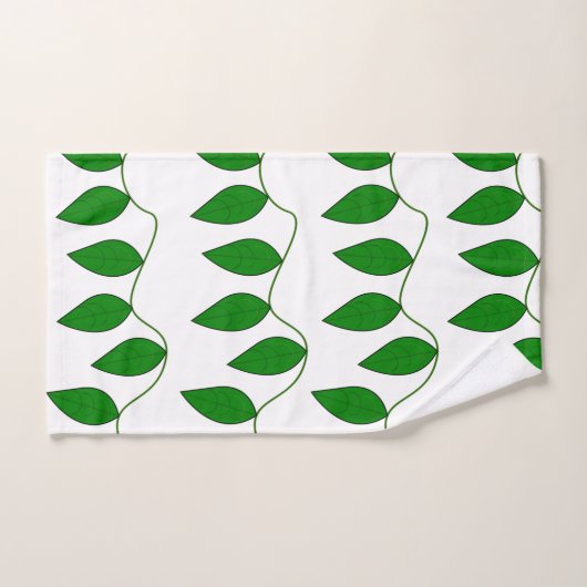Botanisch groen laat Natuur groen patroon achter Bad Handdoek (Handdoek)