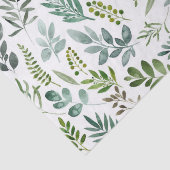 Botanisch groen laat Waterverf patroon achter Tissuepapier (Detail)