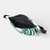 Botanisch groen leder Tropisch schilderen Heuptasje (Open)