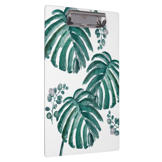 Botanisch groen leder Tropisch schilderen Klembord (Rechts)