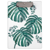 Botanisch groen leder Tropisch schilderen Klembord (Voorkant)