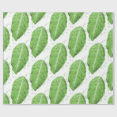 Botanisch groen lederen patroon cadeaupapier (Vlak)