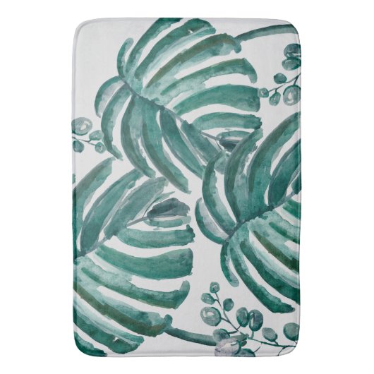 Botanisch groen lef Tropisch buitenshuis Badmat (Voorkant Verticaal)