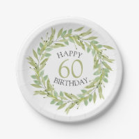 Botanisch groen loof krans papier Borden