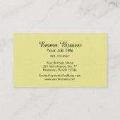 Botanisch groen loof Waterverf ontwerp Visitekaartje (Achterkant)