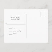 Botanisch groen Moderne bruiloft RSVP Uitnodiging Briefkaart (Achterkant)