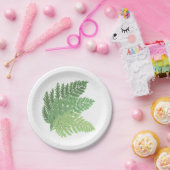 Botanisch groen Mos Groene Varen Papieren Bordje (Feest)