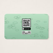 Botanisch groen Ronde Rand Visitekaartje (Achterkant)