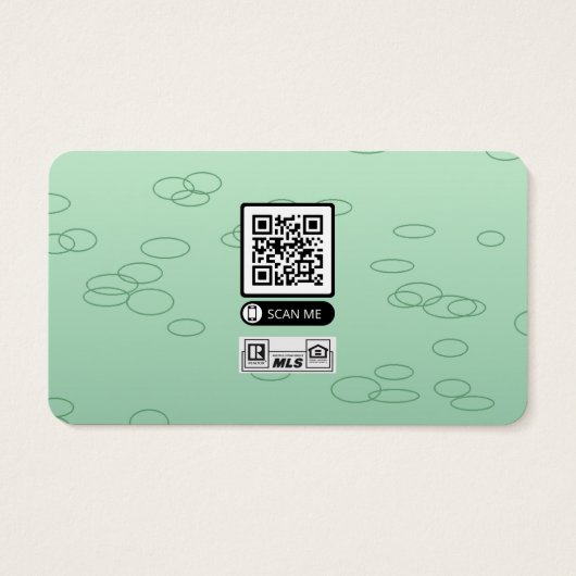 Botanisch groen Ronde Rand Visitekaartje (Achterkant)