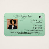 Botanisch groen Ronde Rand Visitekaartje (Voorkant)