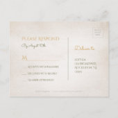 Botanisch groen rustiek bruiloft RSVP Uitnodiging Briefkaart (Achterkant)