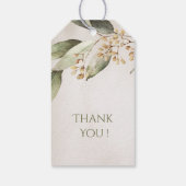 Botanisch groen  rustiek koppel cadeau cadeaulabel (Achterkant)