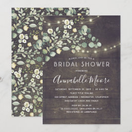 Botanisch groen rustiek land Vrijgezellenfeest Kaart