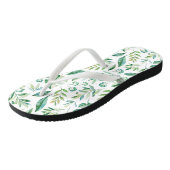 Botanisch groen rustiek patroon teenslippers (Schuin)