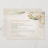 Botanisch groen rustieke accommodatie informatiekaartje (Voorkant / Achterkant)