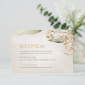 Botanisch groen rustieke ontvangstkaart RSVP kaartje (Staand voorkant)