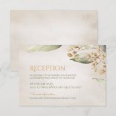 Botanisch groen rustieke ontvangstkaart RSVP kaartje (Voorkant / Achterkant)