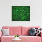 Botanisch groen schilderij Stretched Canvas Print (Insitu (Woonkamer))