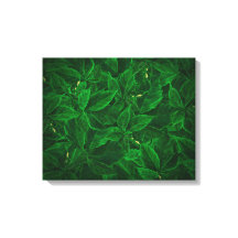 Botanisch groen schilderij Stretched Canvas Print