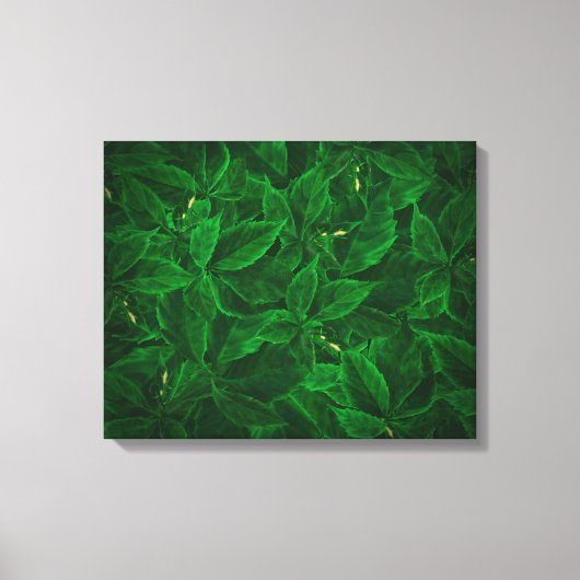 Botanisch groen schilderij Stretched Canvas Print (Voorkant)