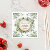 Botanisch groen Vrijgezellenfeest Baby 1e Verjaard Servet (Insitu)