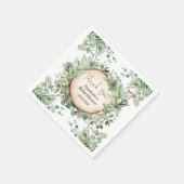 Botanisch groen Vrijgezellenfeest Baby 1e Verjaard Servet (Hoek)