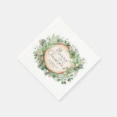 Botanisch groen Vrolijk kerstfeest Servet (Hoek)