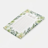 Botanisch groen watercolor takenotitieblok post-it® notes (Schuin)