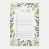 Botanisch groen watercolor takenotitieblok post-it® notes (Voorkant)
