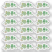 Botanisch groen Waterverf Eucalyptusblad Sticker (Voorkant)