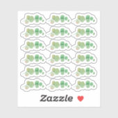 Botanisch groen Waterverf Eucalyptusblad Sticker (Vel)