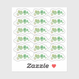 Botanisch groen Waterverf Eucalyptusblad Sticker