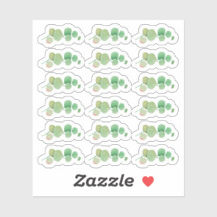 Botanisch groen Waterverf Eucalyptusblad Sticker