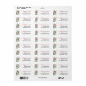 Botanisch groen Waterverf Happy Holiday Etiket (Full Sheet)