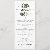 Botanisch Groen Weddenschap met bladeren Menu (Voorkant)