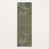  botanisch groen William Morris Monogram Yogamat (Achterkant)