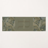  botanisch groen William Morris Monogram Yogamat (Voorkant (horizontaal))