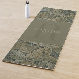  botanisch groen William Morris Monogram Yogamat