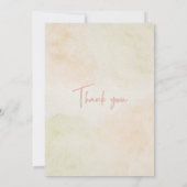 Botanisch groen wit waterverf bloemenbruiloft kaart (Achterkant)