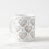 Botanisch hart valentijn koffiemok (Voorkant links)