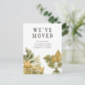 Botanisch hebben wij Bewegend Nieuw Adres Bewegend Aankondigingskaart (Staand voorkant)