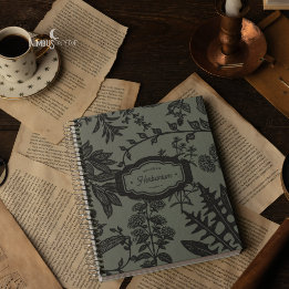 Botanisch Herbarium Saliegroen Bloemendagboek Notitieboek