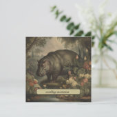 Botanisch Hippo, aanpasbaar Kaart (Staand voorkant)