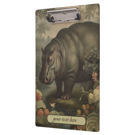 Botanisch Hippo, aanpasbaar Klembord (Links)