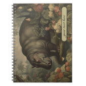 Botanisch Hippo, aanpasbaar Notitieboek (Voorkant)
