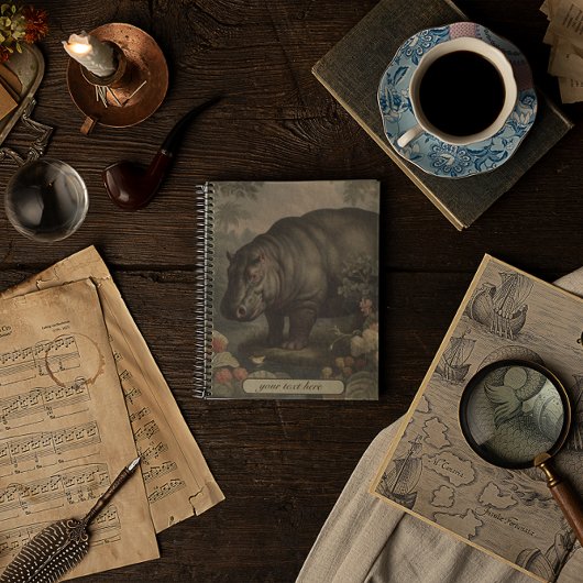  Botanisch Hippo, aanpasbaar Notitieboek