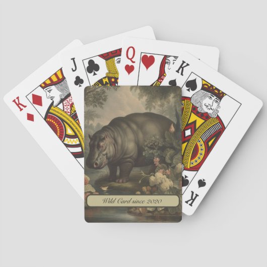  Botanisch Hippo, aanpasbaar Pokerkaarten (Achterkant)